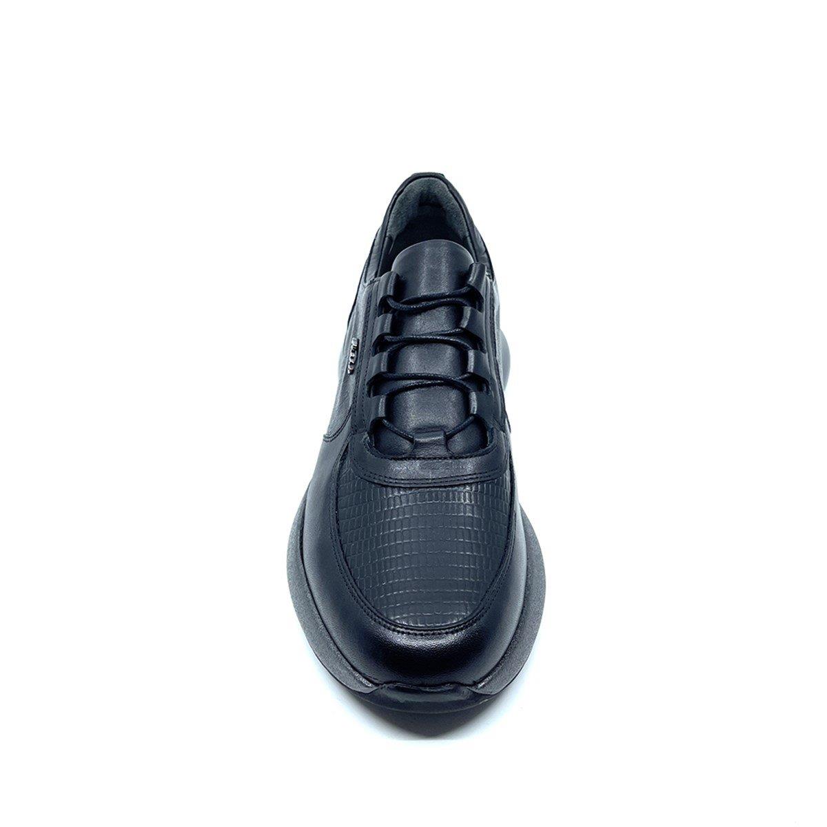 Fosco Siyah Hakiki Deri Erkek Sneaker Spor Ayakkabı 2553 306 738
