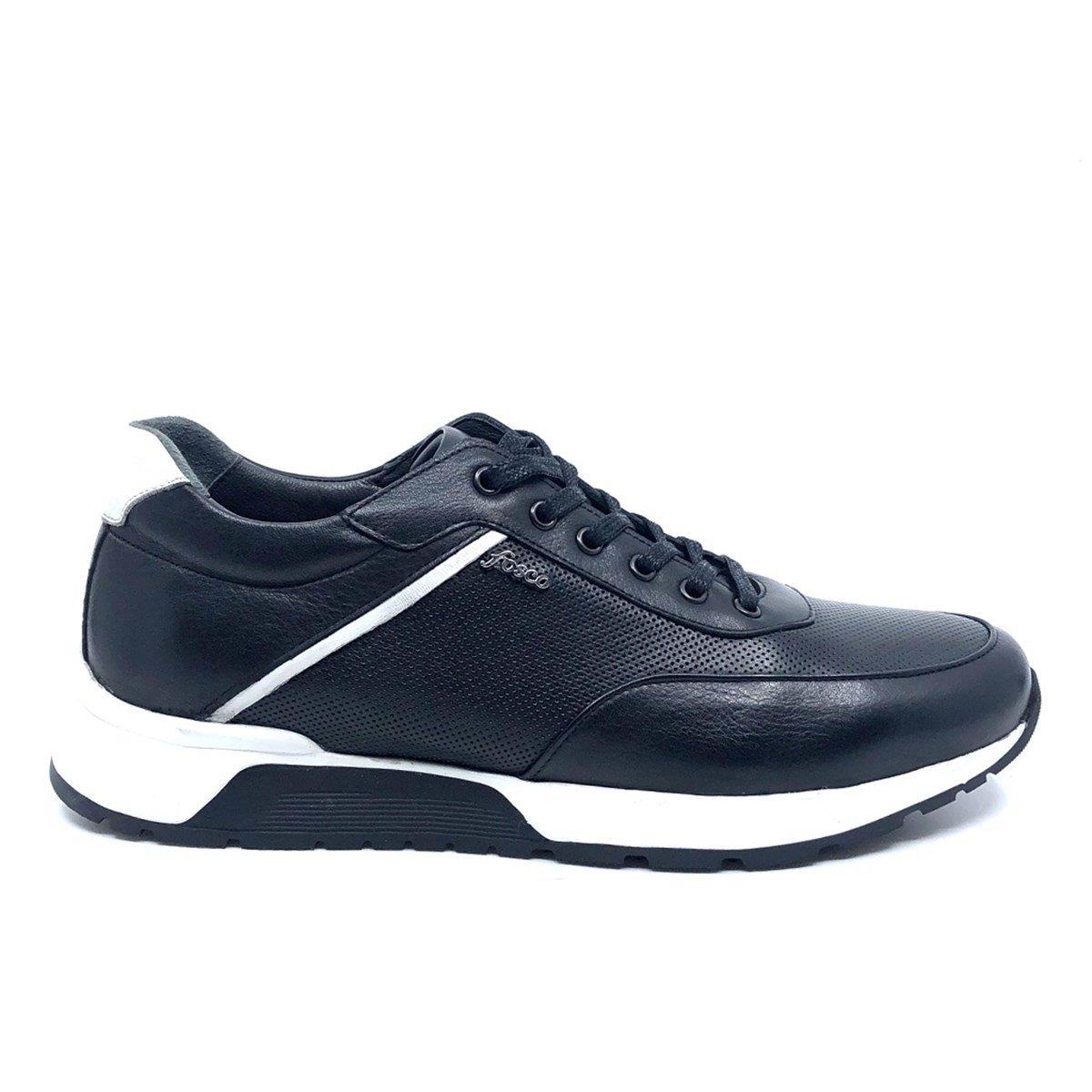 Fosco Sneakers Siyah Hakiki Deri Erkek Ayakkabı 2514 306 922