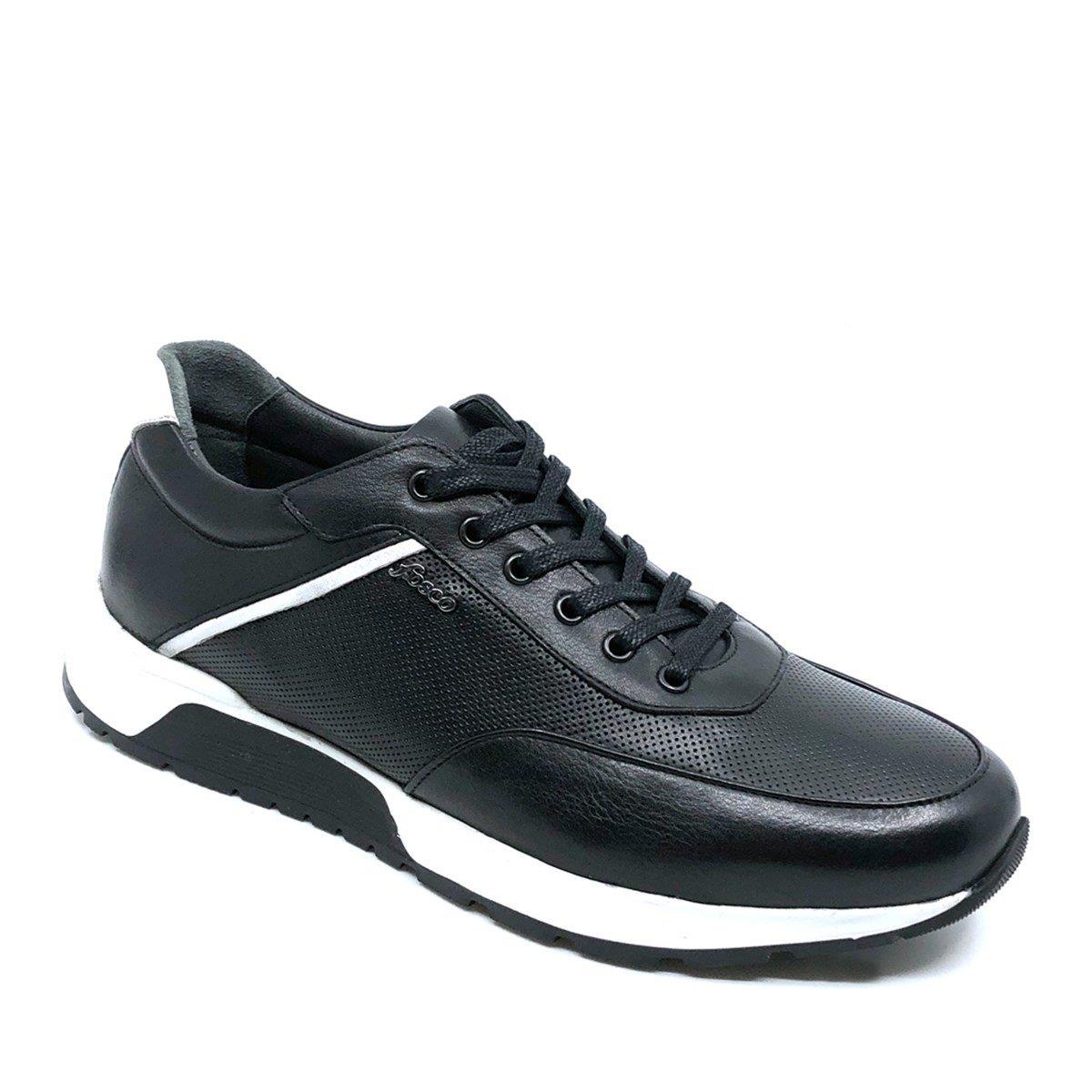 Fosco Sneakers Siyah Hakiki Deri Erkek Ayakkabı 2514 306 922