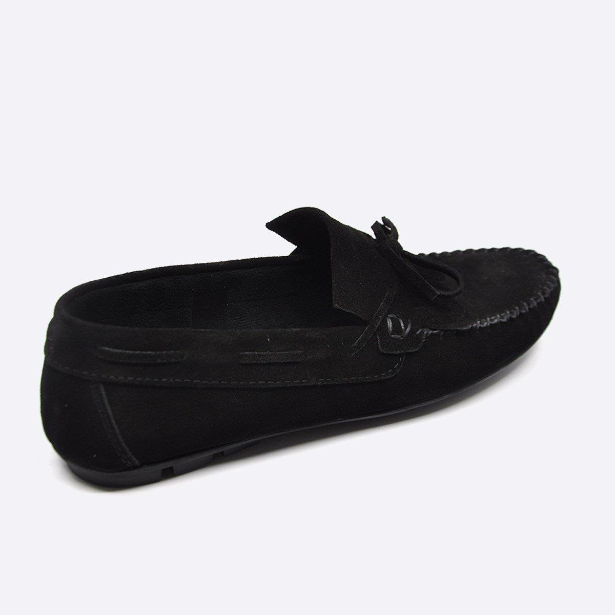 Fosco Süet Deri Siyah Loafer Günlük Erkek Ayakkabı 9860 110