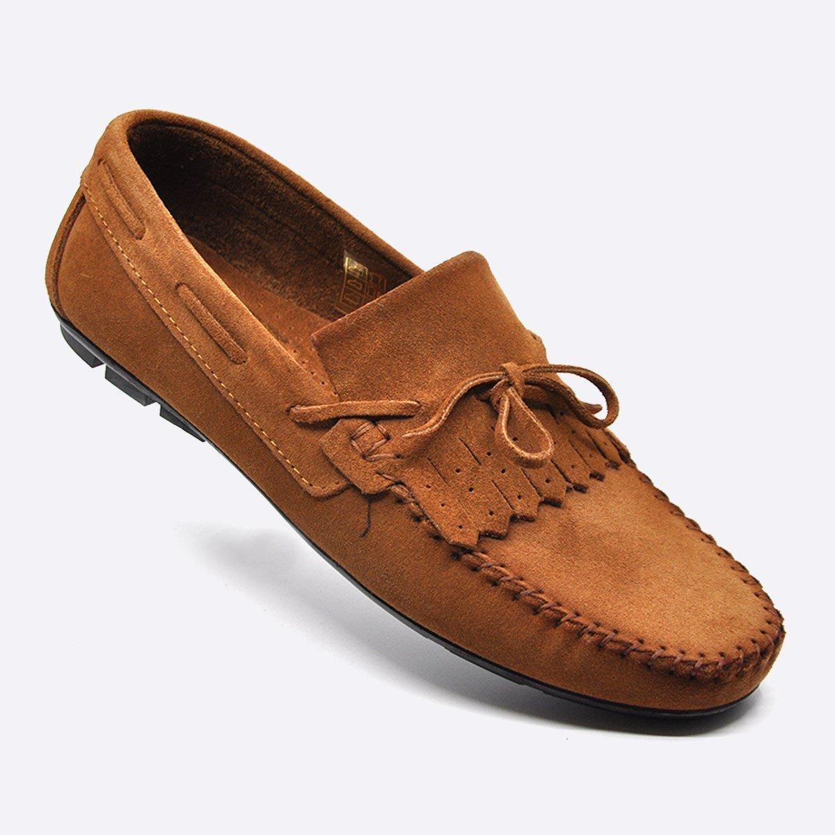 Fosco Süet Deri Taba Loafer Günlük Erkek Ayakkabı 9860 113