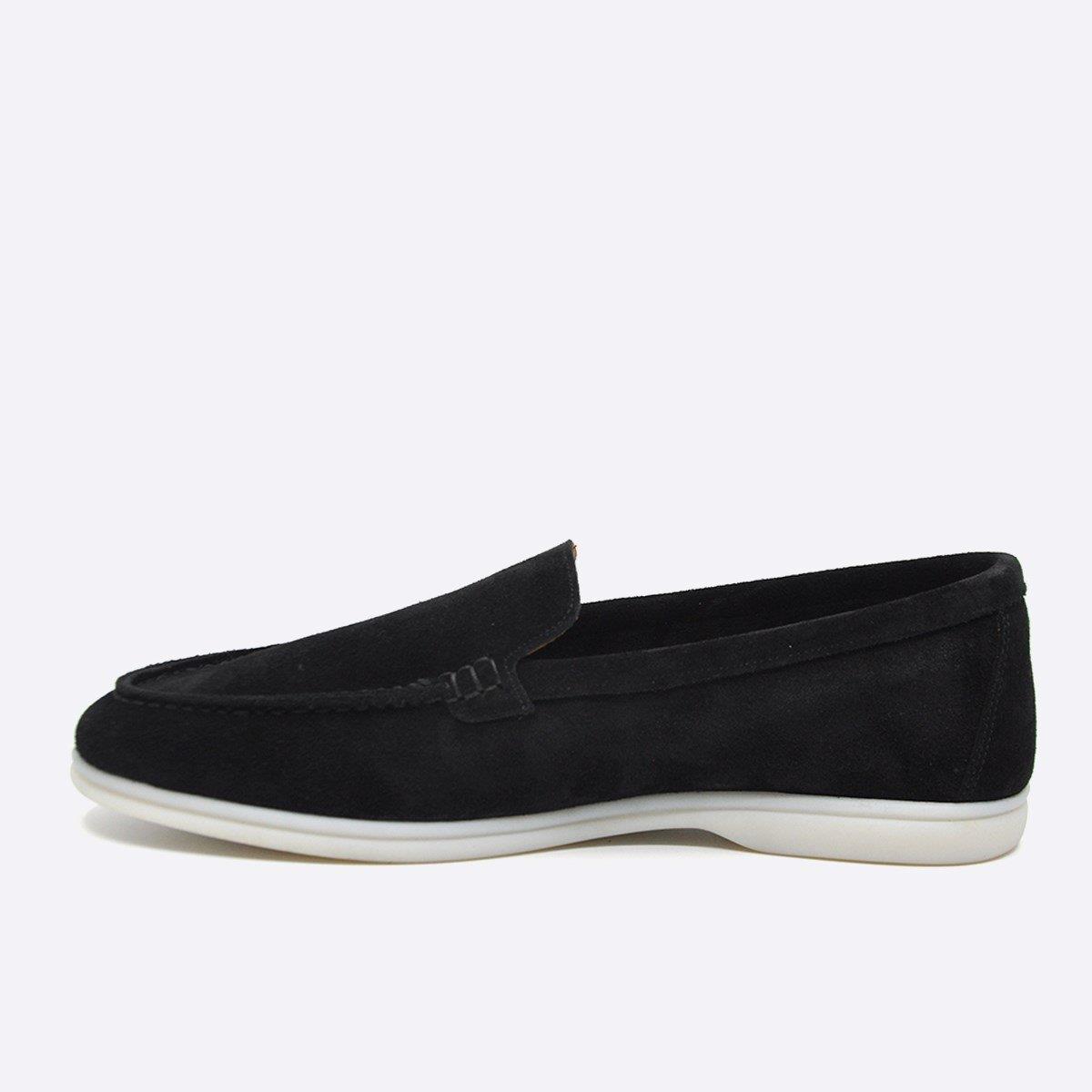 Fosco Süet Deri Yazlık Loafer Erkek Ayakkabı Siyah 9874 110