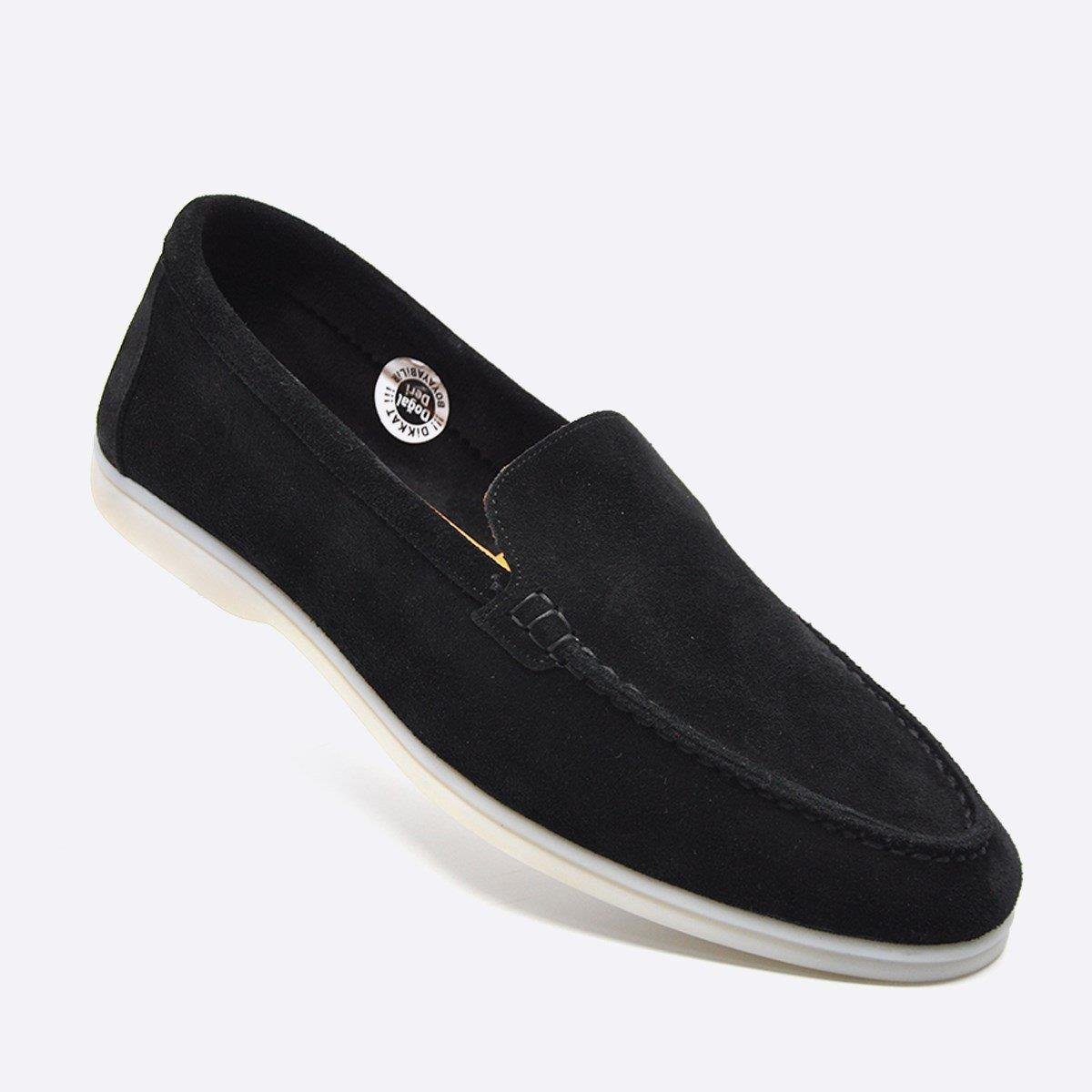 Fosco Süet Deri Yazlık Loafer Erkek Ayakkabı Siyah 9874 110