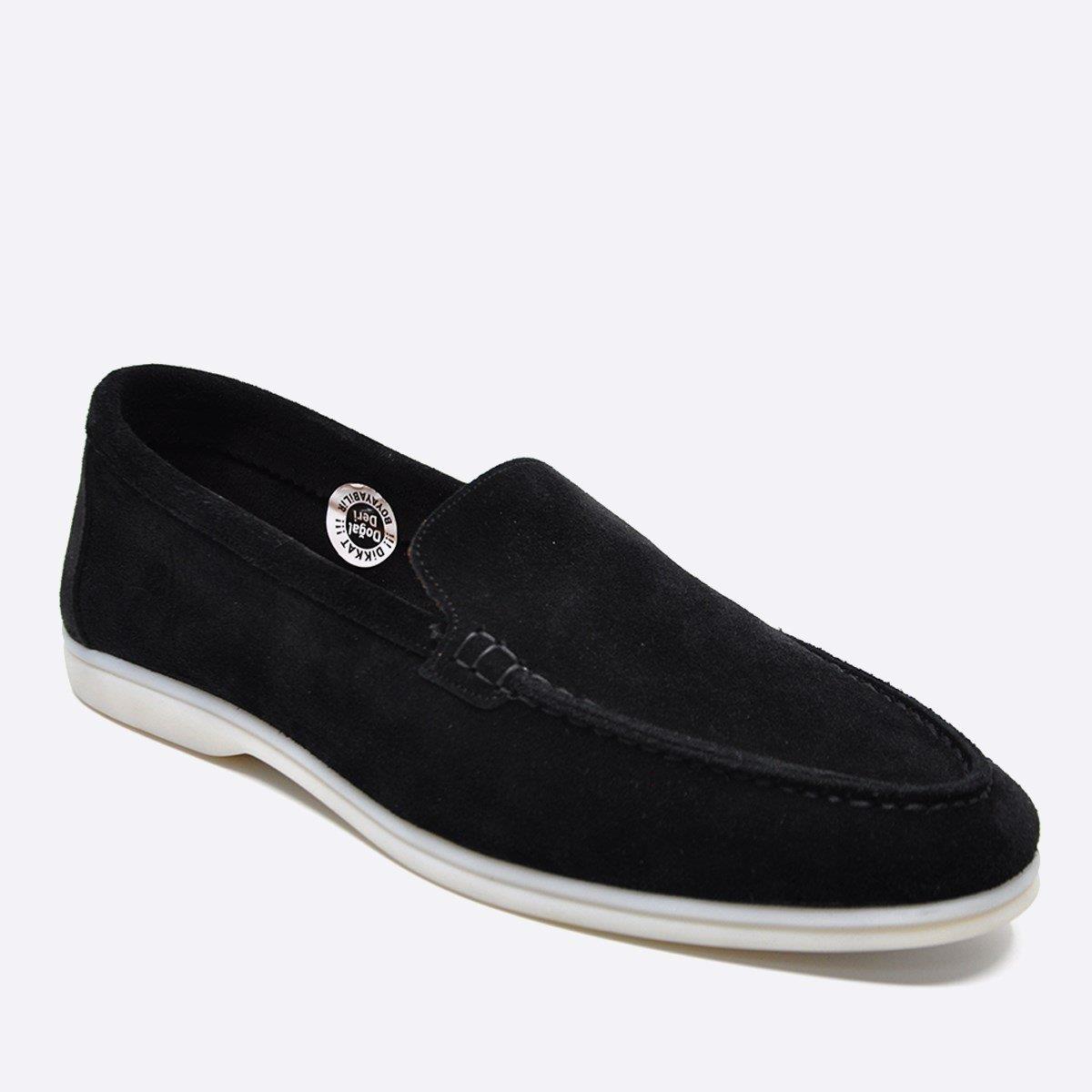 Fosco Süet Deri Yazlık Loafer Erkek Ayakkabı Siyah 9874 110