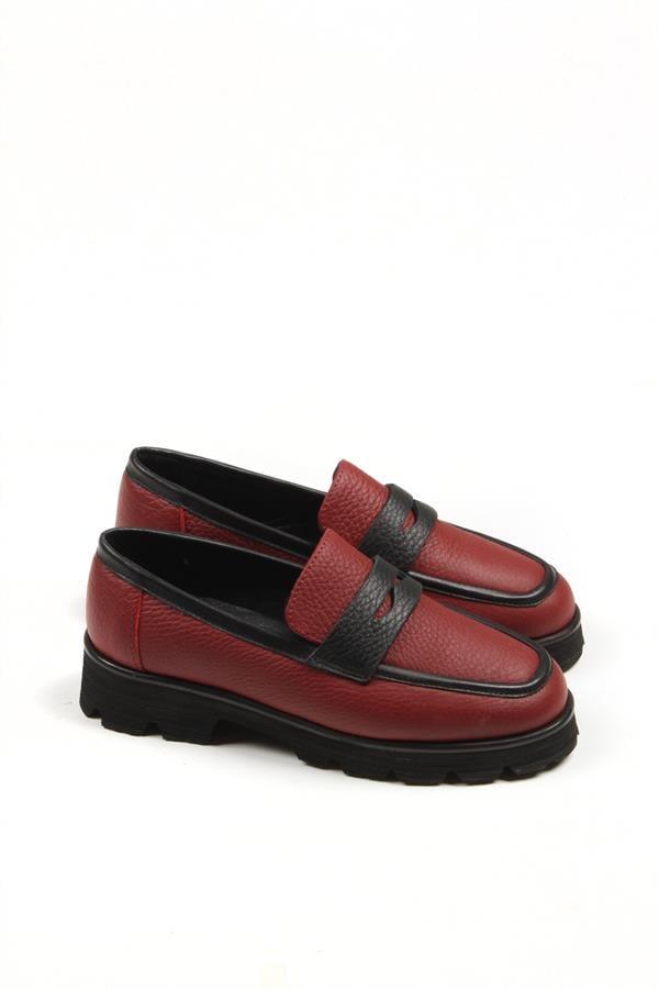 Majensia 141212 Şık ve Rahat Loafer - BORDO FLOTUR