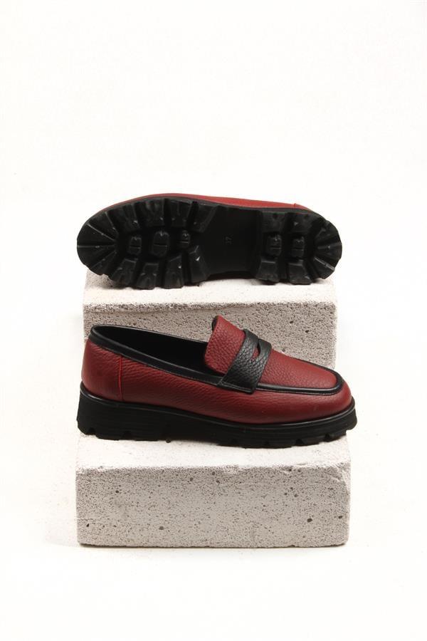 Majensia 141212 Şık ve Rahat Loafer - BORDO FLOTUR