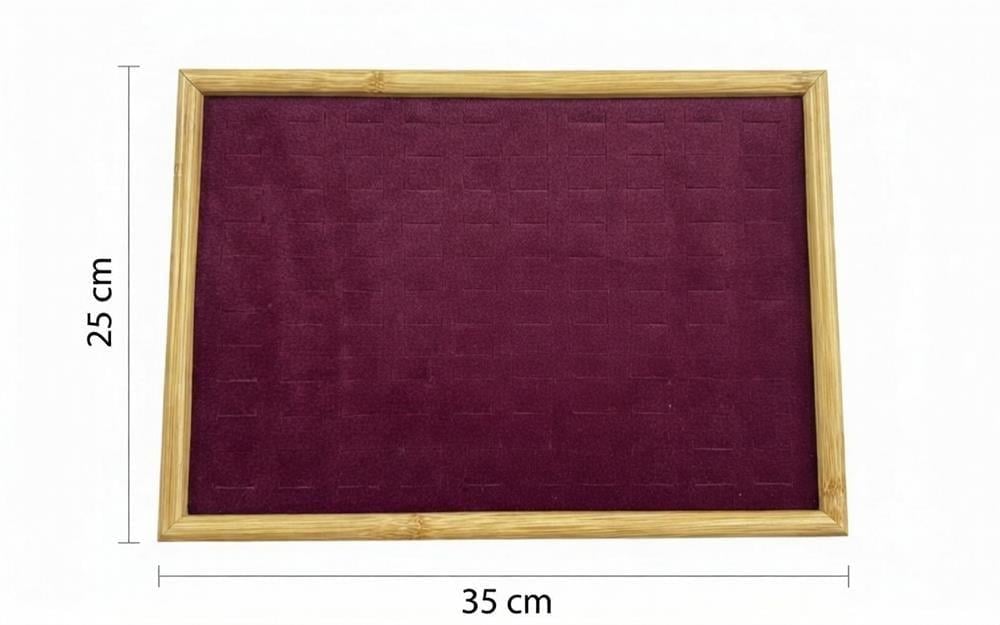 Ahşap Yüzük Tablası Yeşil 25X35cm
