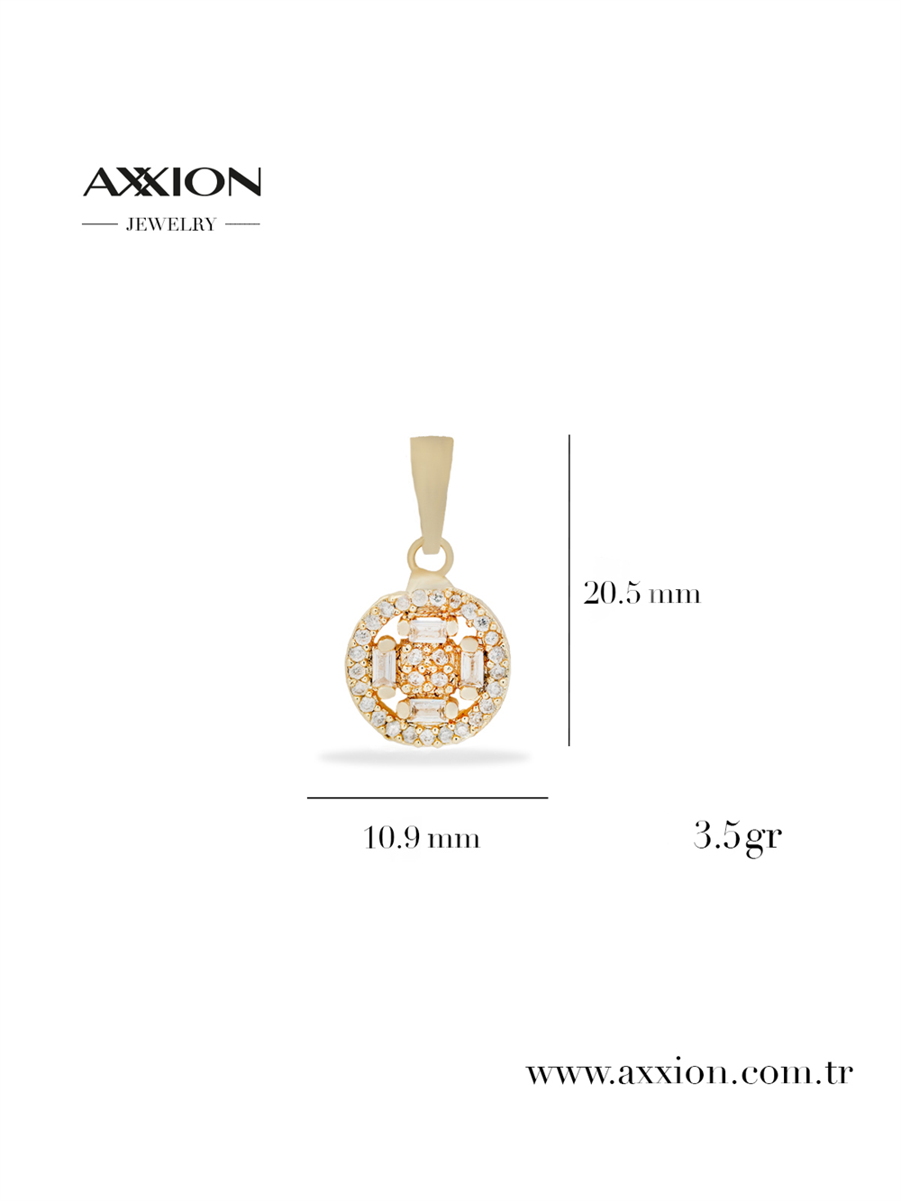 AXXION 14K Kolye Ucu GOLD