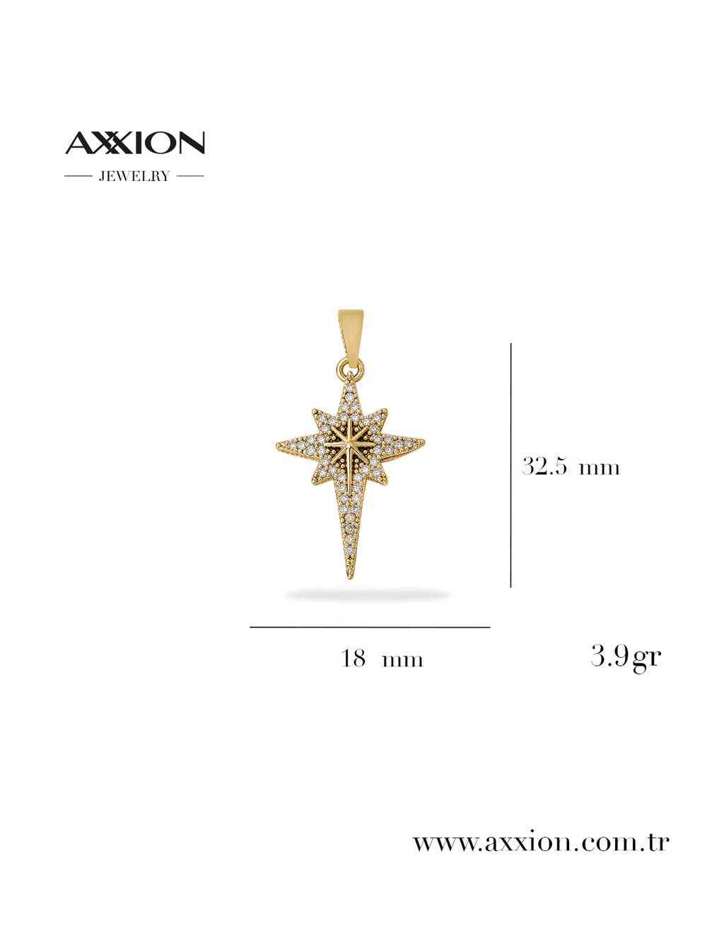 AXXION 14K Kolye Ucu GOLD 12 Adet