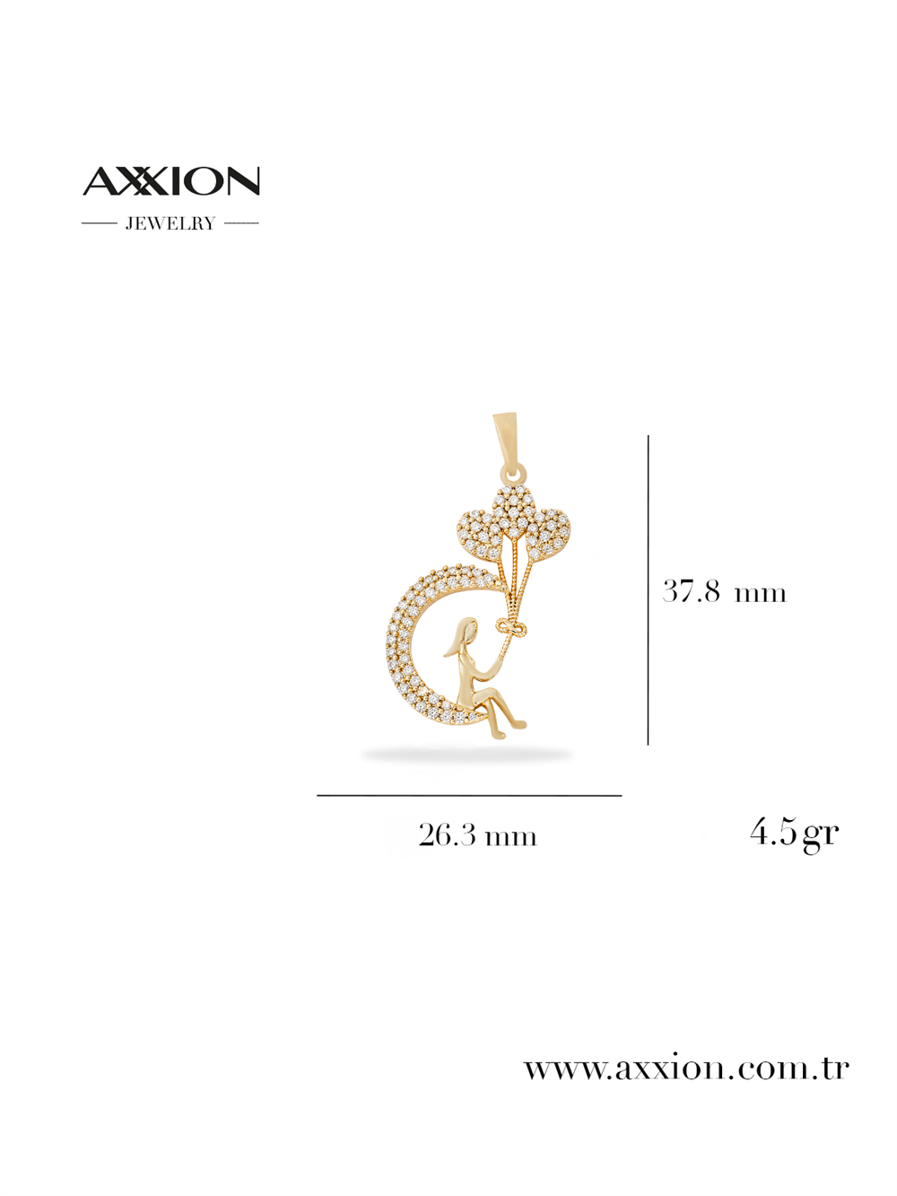 AXXION 14K Kolye Ucu GOLD 12 Adet
