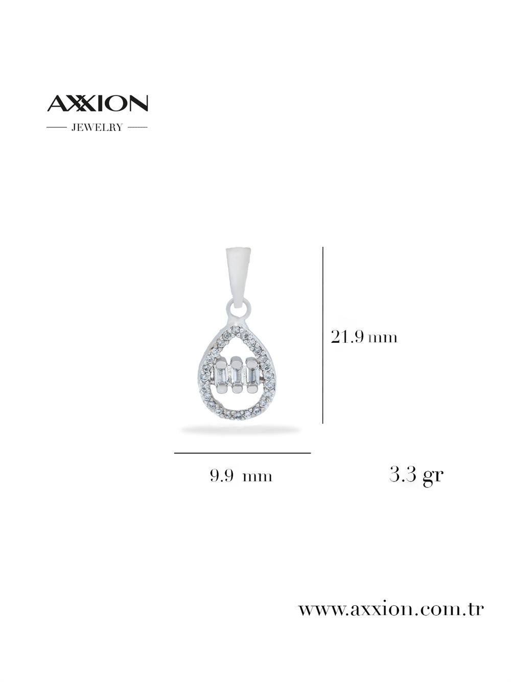 AXXION 14K Kolye Ucu SILVER