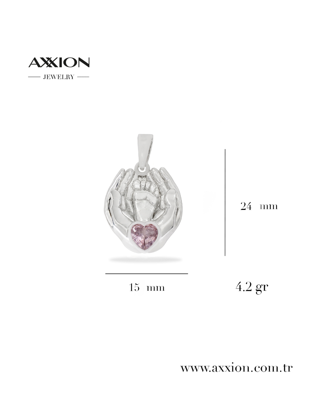 AXXION 14K Kolye Ucu SILVER