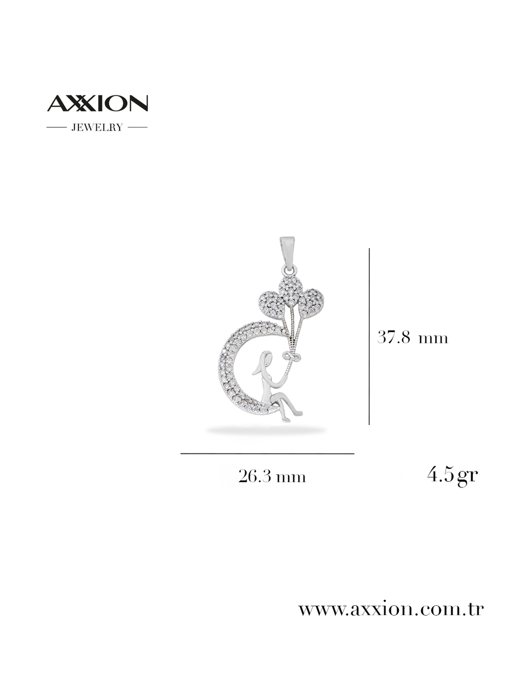 AXXION 14K Kolye Ucu SILVER 12 Adet