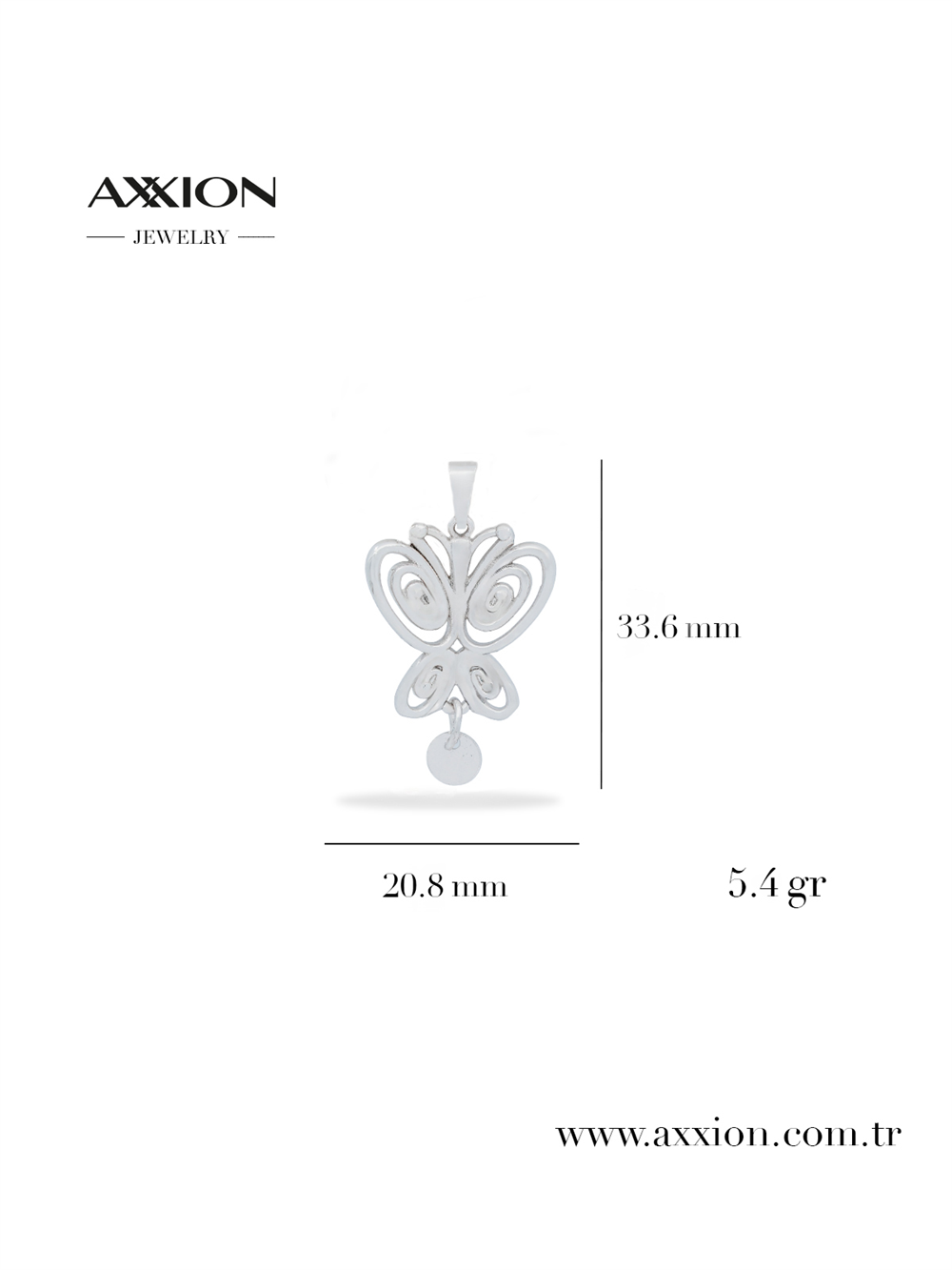 AXXION 14K Kolye Ucu SILVER