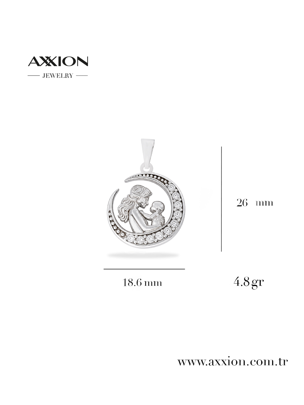 AXXION 14K Kolye Ucu SILVER