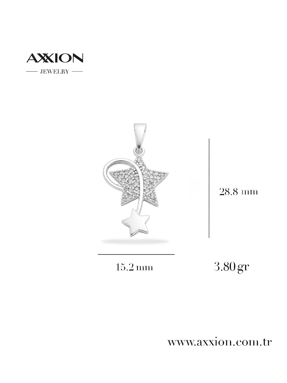AXXION 14K Kolye Ucu SILVER