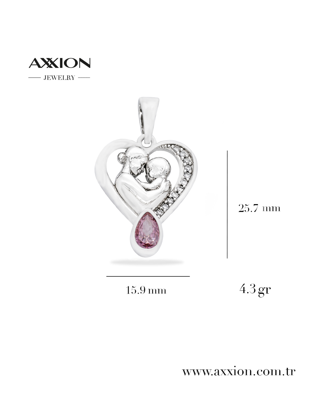 AXXION 14K Kolye Ucu SILVER