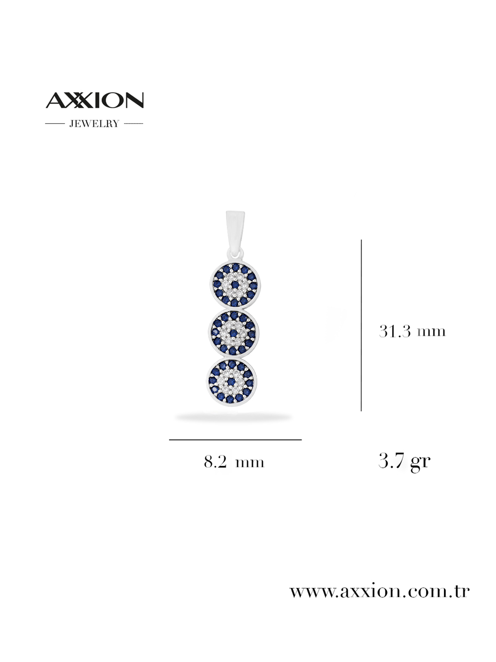 AXXION 14K Kolye Ucu SILVER