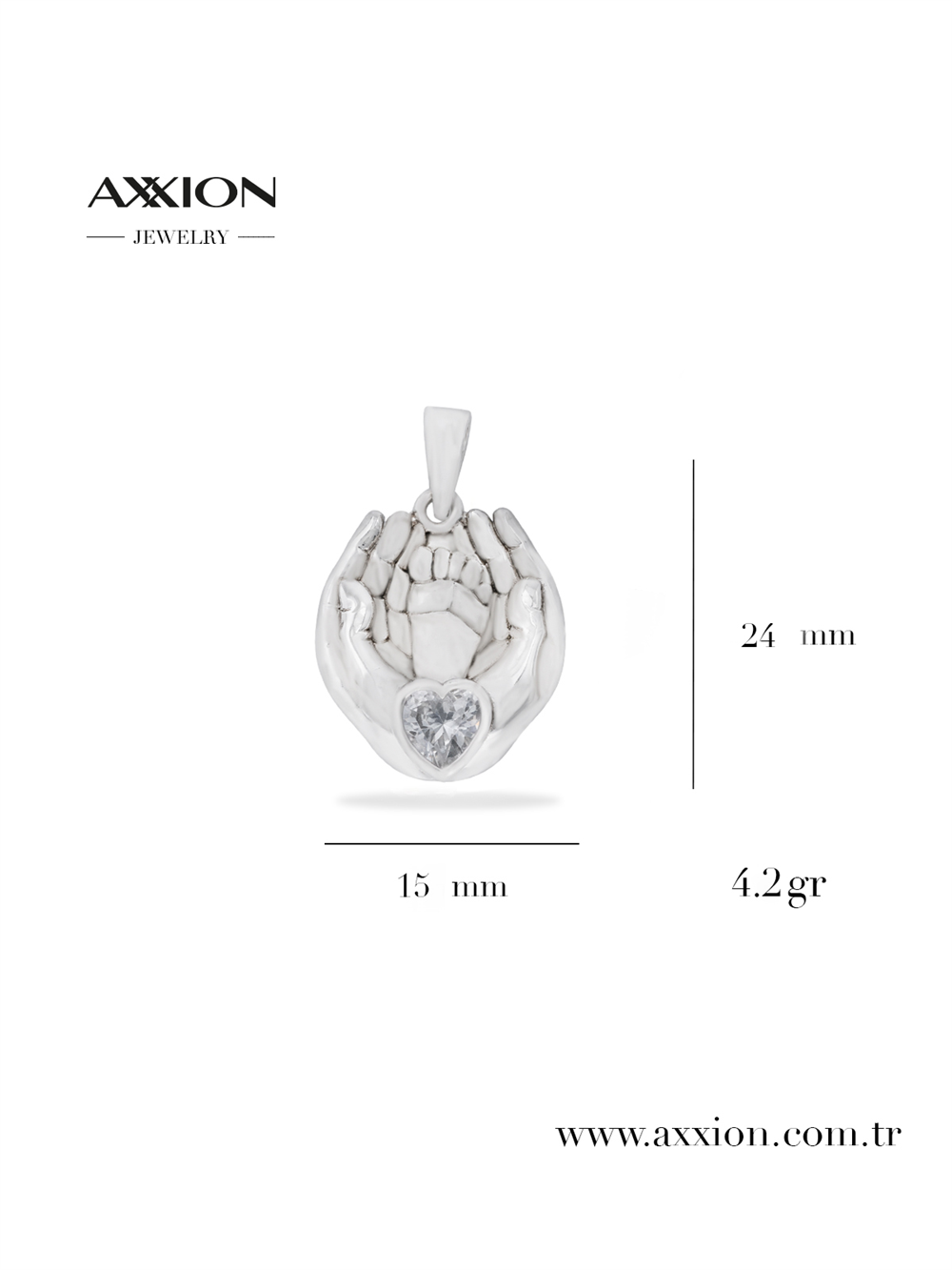 AXXION 14K Kolye Ucu SILVER
