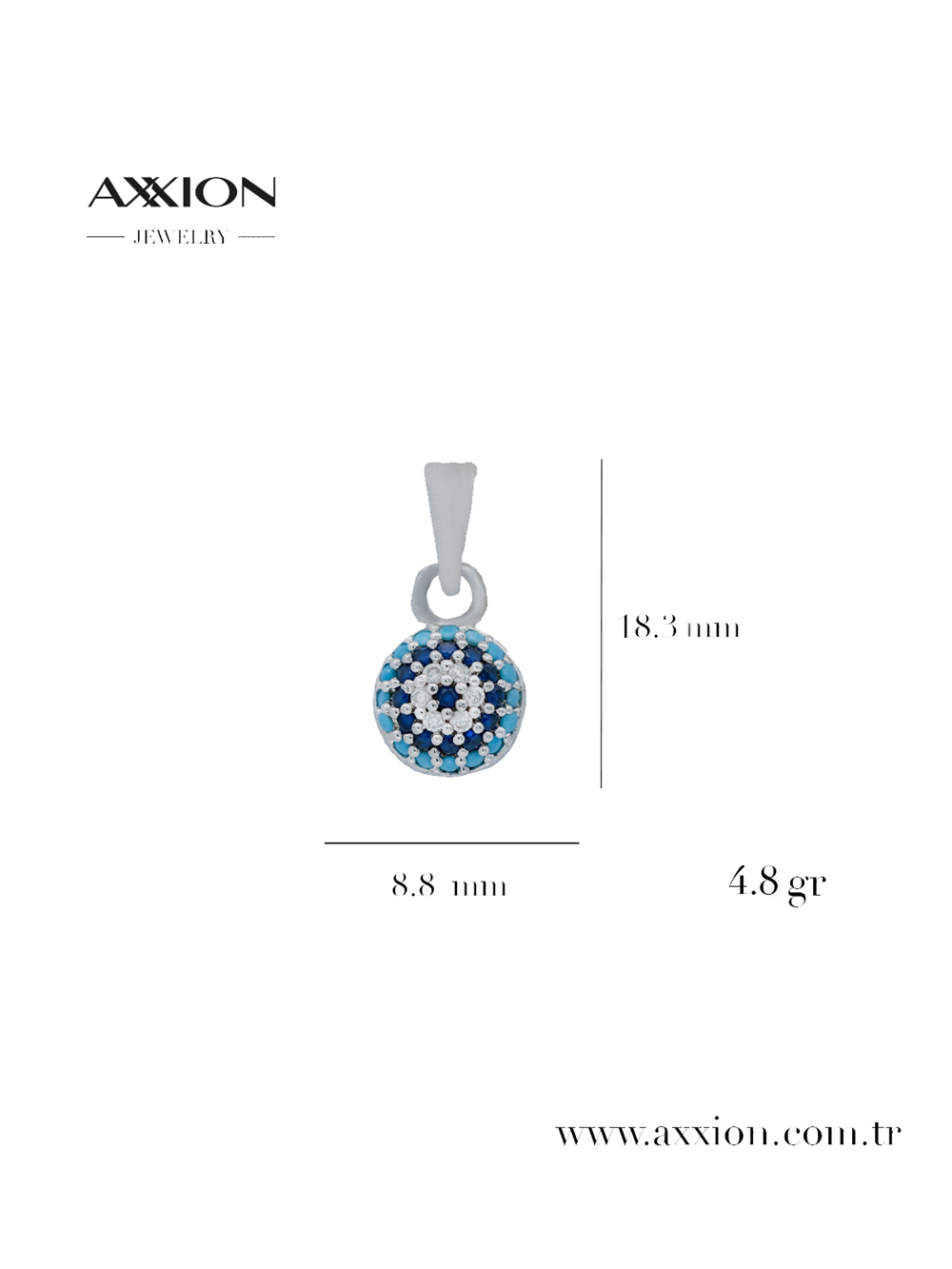 AXXION 14K Kolye Ucu SILVER