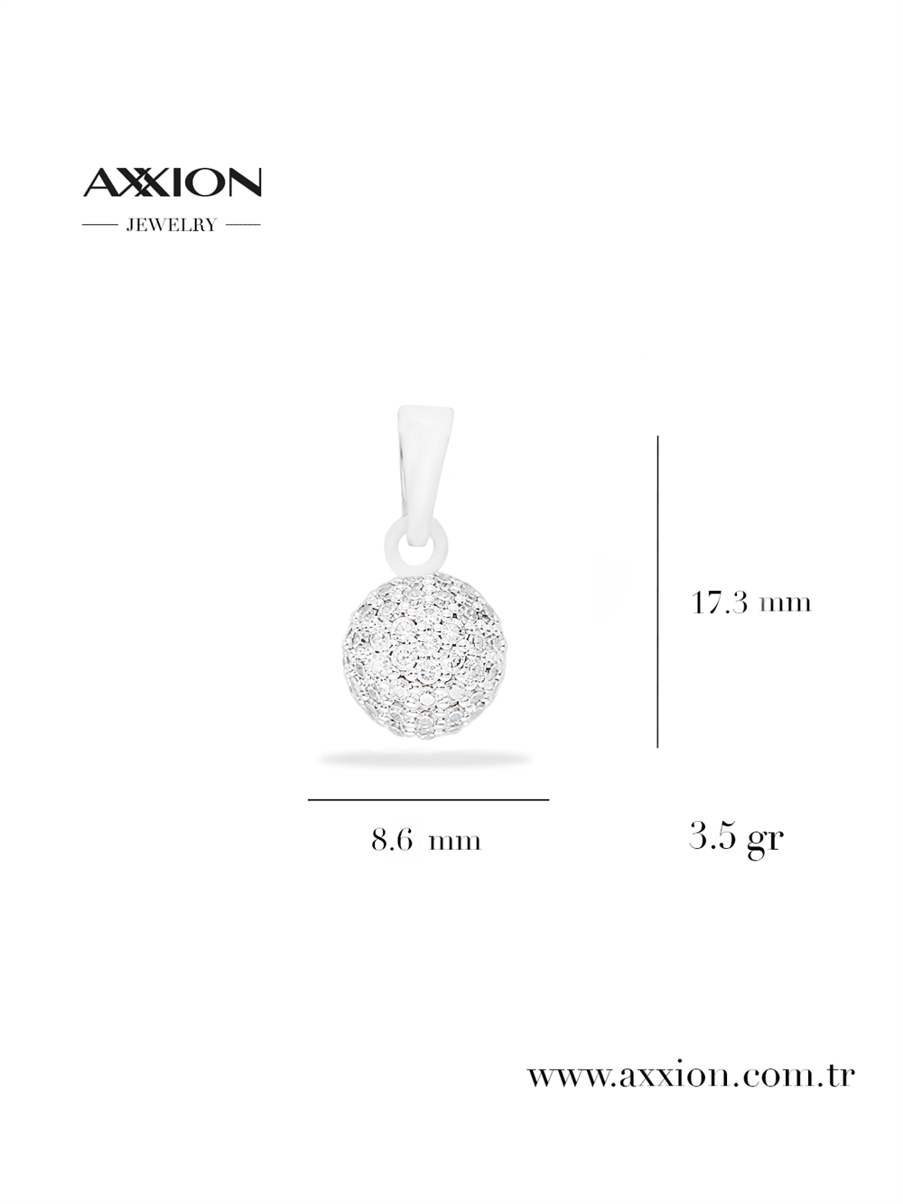 AXXION 14K Kolye Ucu SILVER