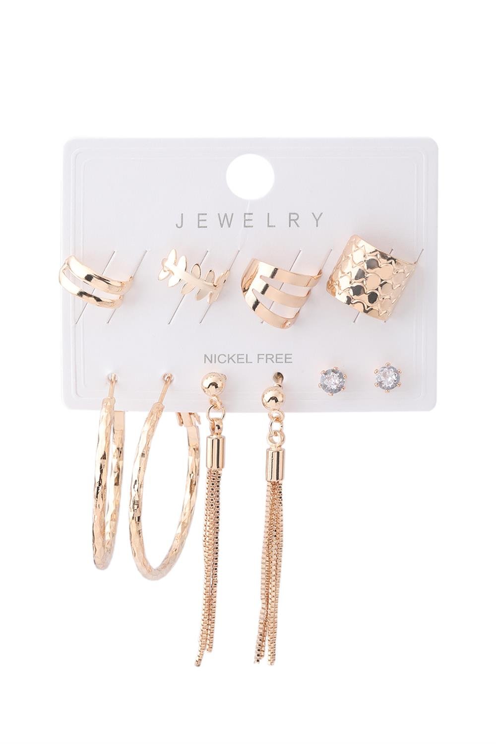 Bijuteri Set Küpe Gold