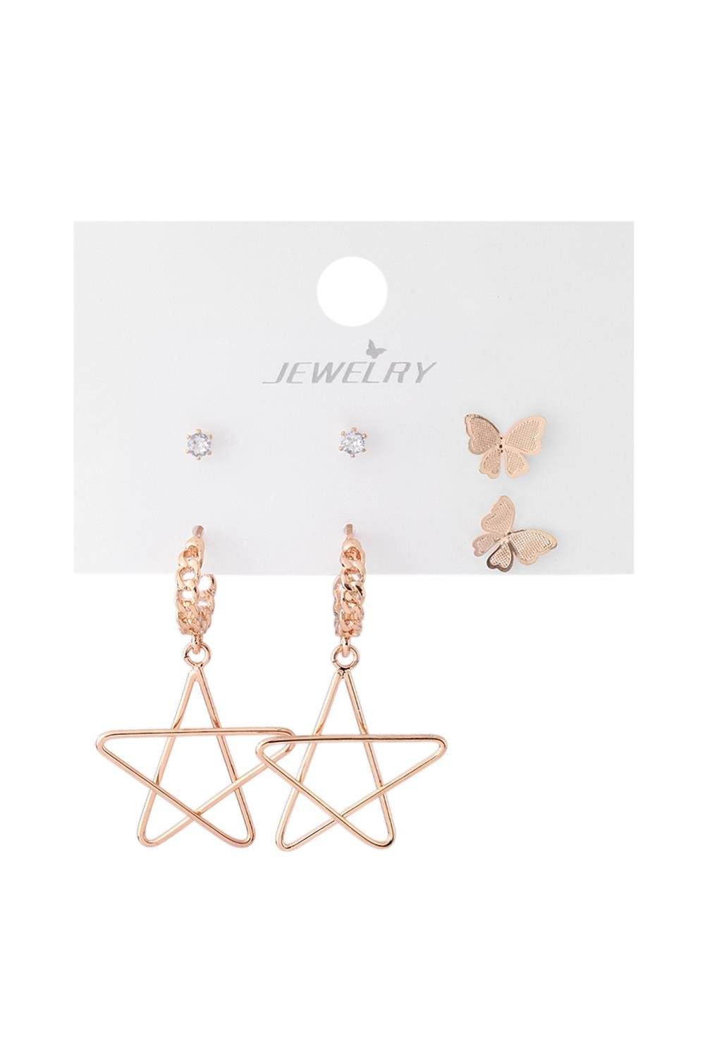 Bijuteri Set Küpe Gold