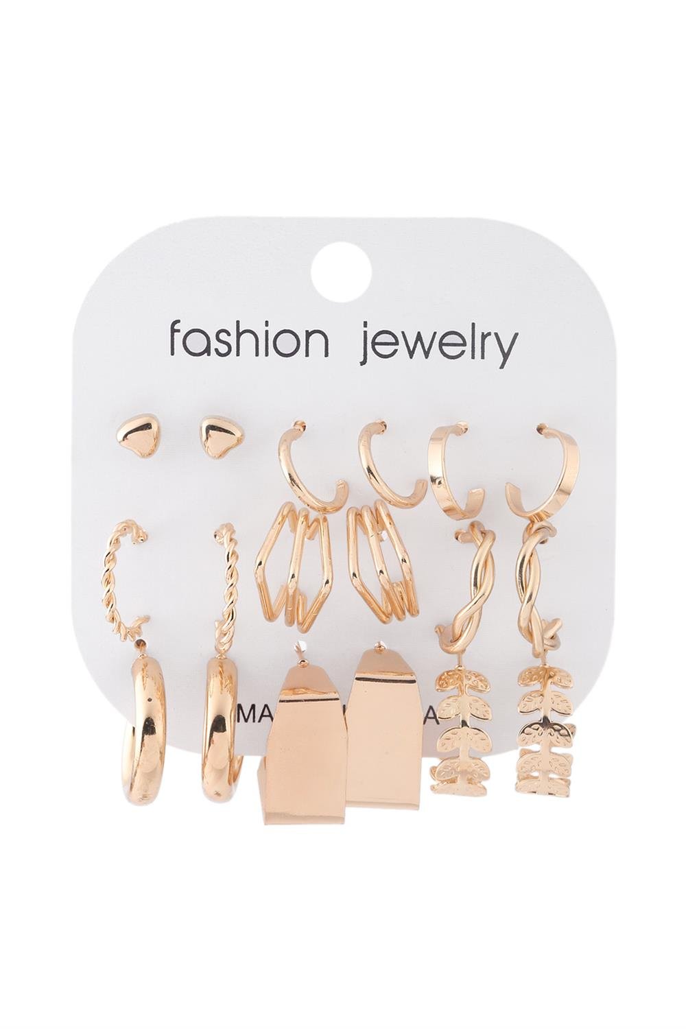 Bijuteri Set Küpe Gold