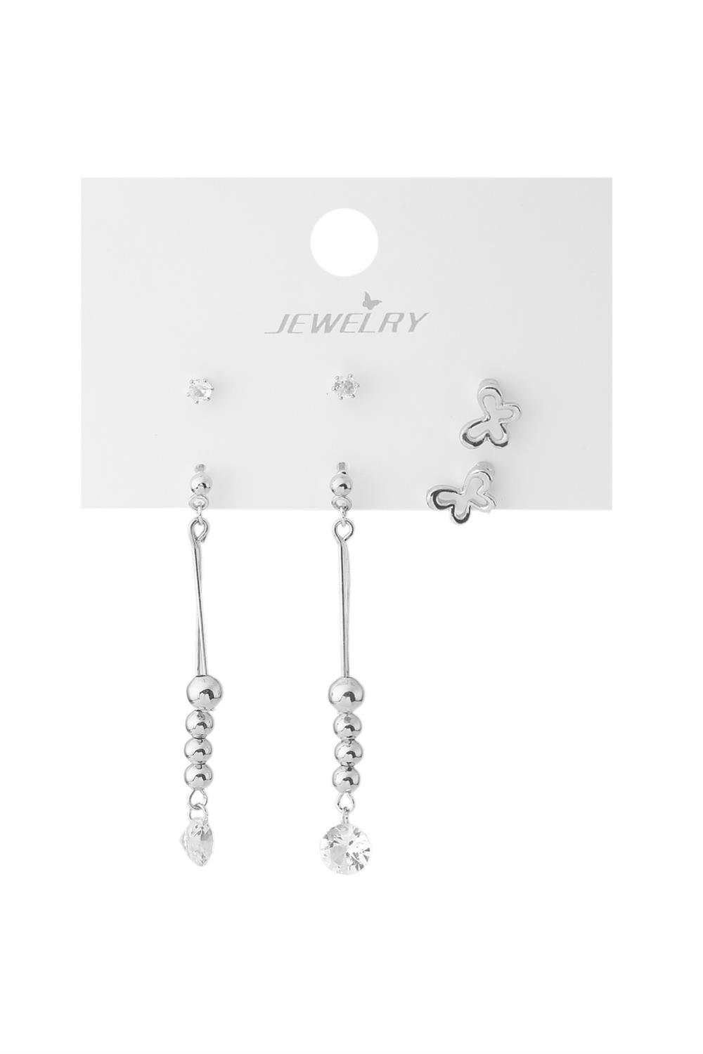 Bijuteri Set Küpe Silver