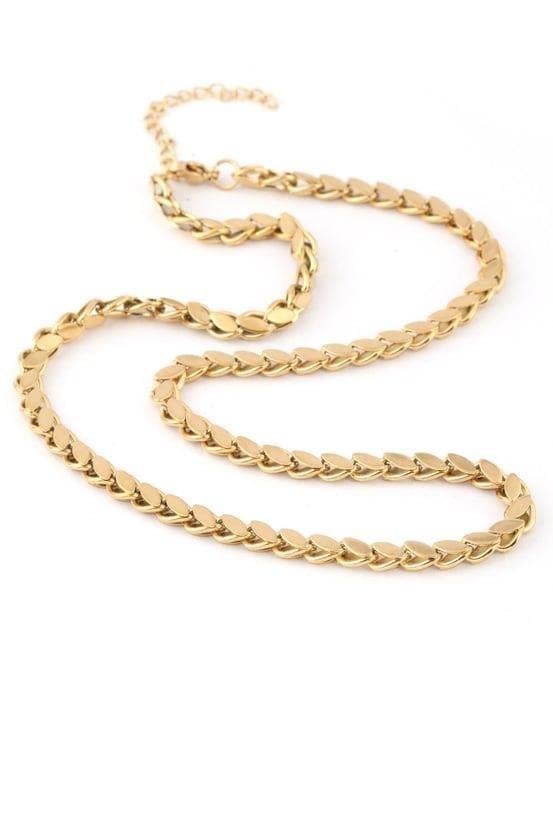 Çelik Arpa Kolye Gold 60cm