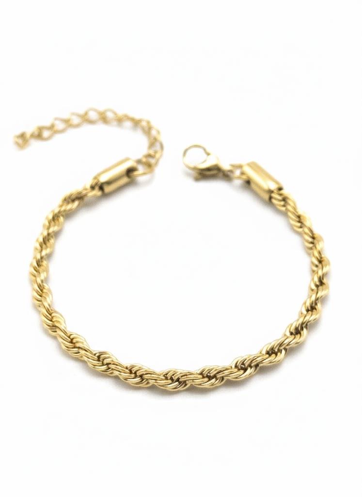 Çelik Burgu Bileklik 2mm GOLD