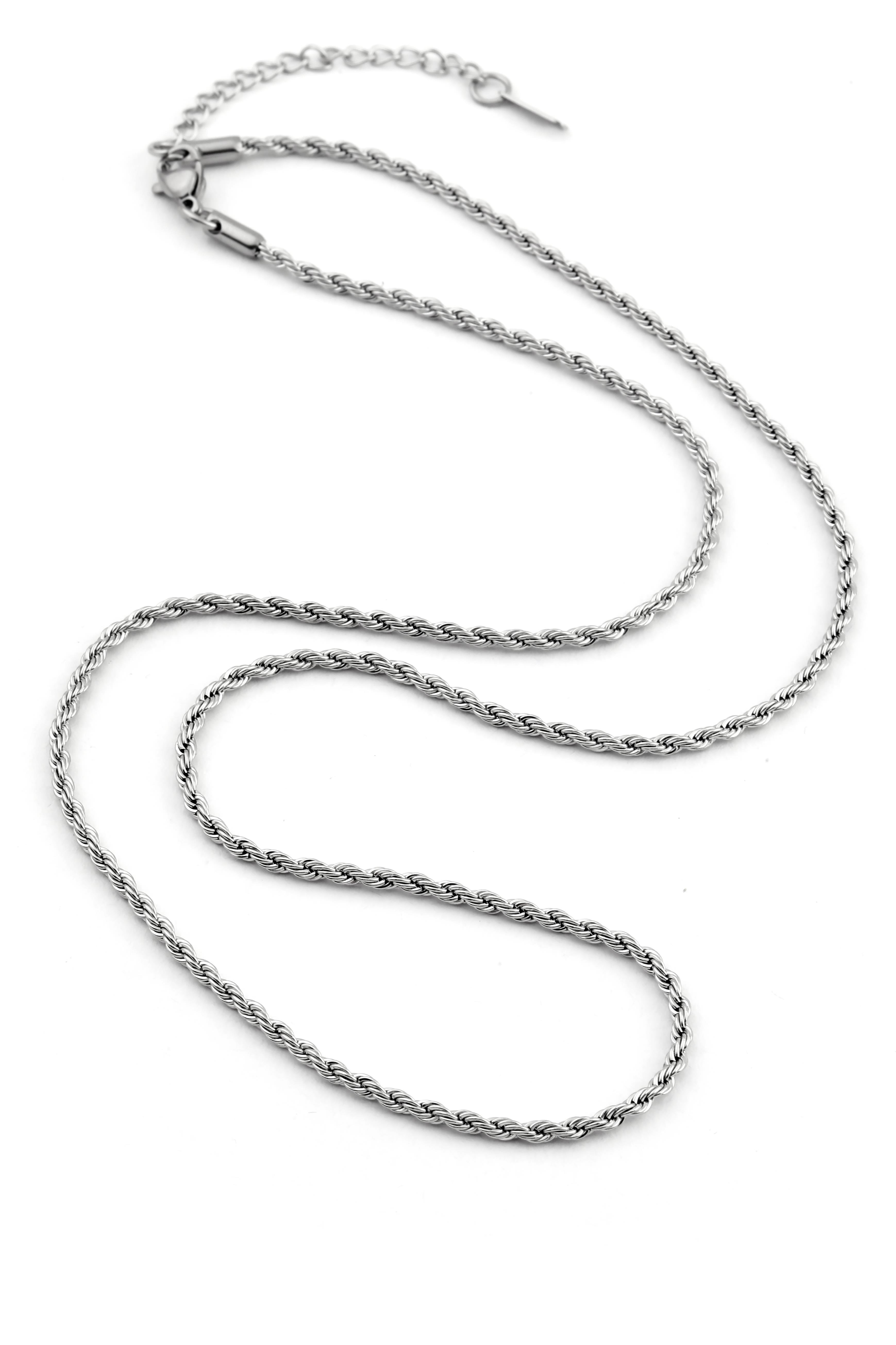 Çelik Burgu Kolye 60cm Silver 1mm