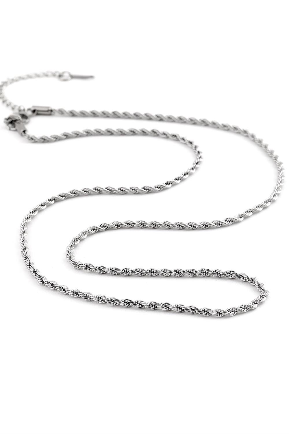 Çelik Burgu Kolye 60cm Silver 2mm