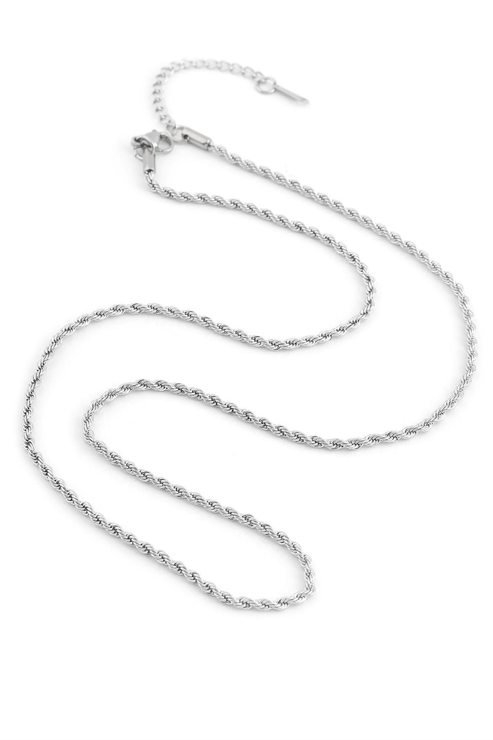 Çelik Burgu Kolye 60cm Silver 2mm