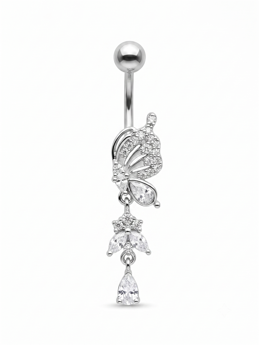 Çelik Göbek Piercing SILVER