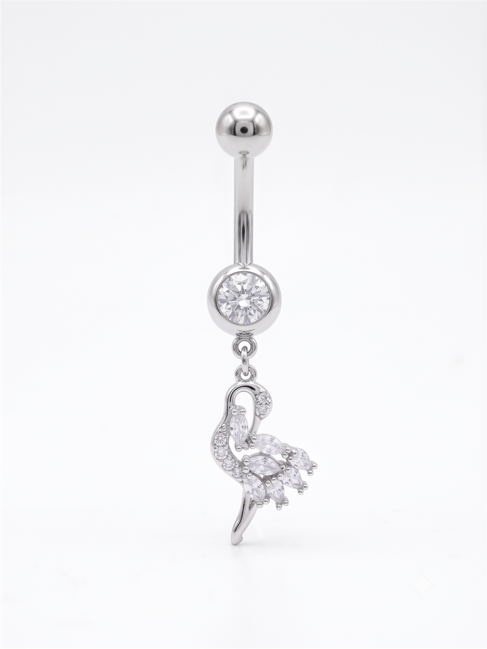 Çelik Göbek Piercing SILVER