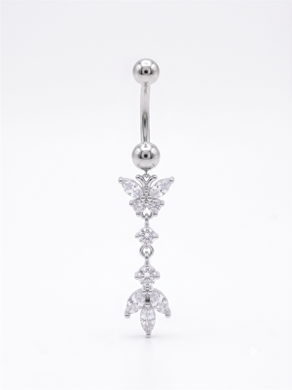 Çelik Göbek Piercing SILVER