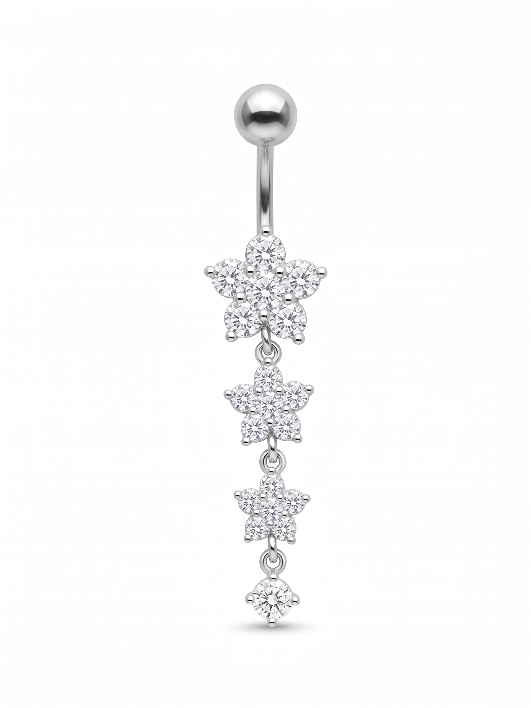 Çelik Göbek Piercing SILVER