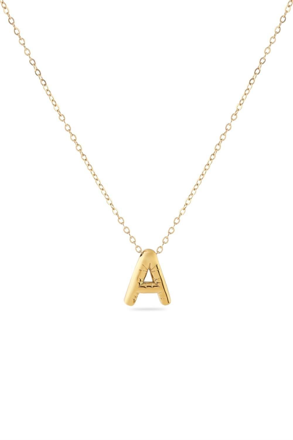 Çelik Harf Kolye GOLD 45cm