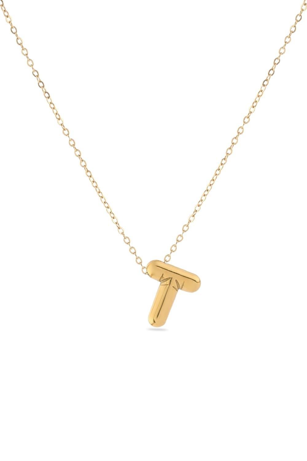 Çelik Harf Kolye GOLD 45cm