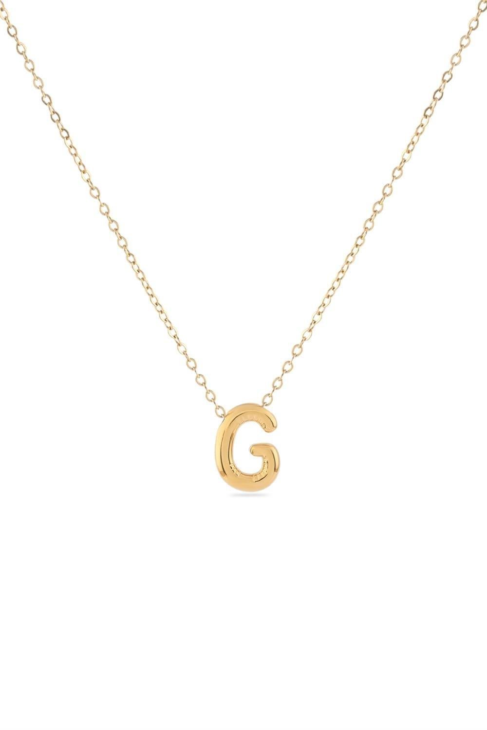 Çelik Harf Kolye GOLD 45cm