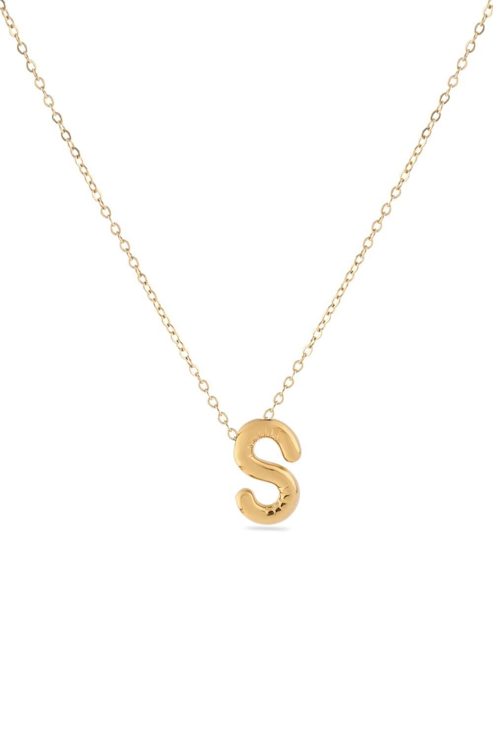 Çelik Harf Kolye GOLD 45cm