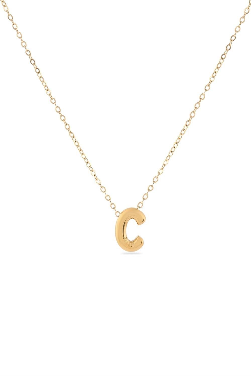 Çelik Harf Kolye GOLD 45cm