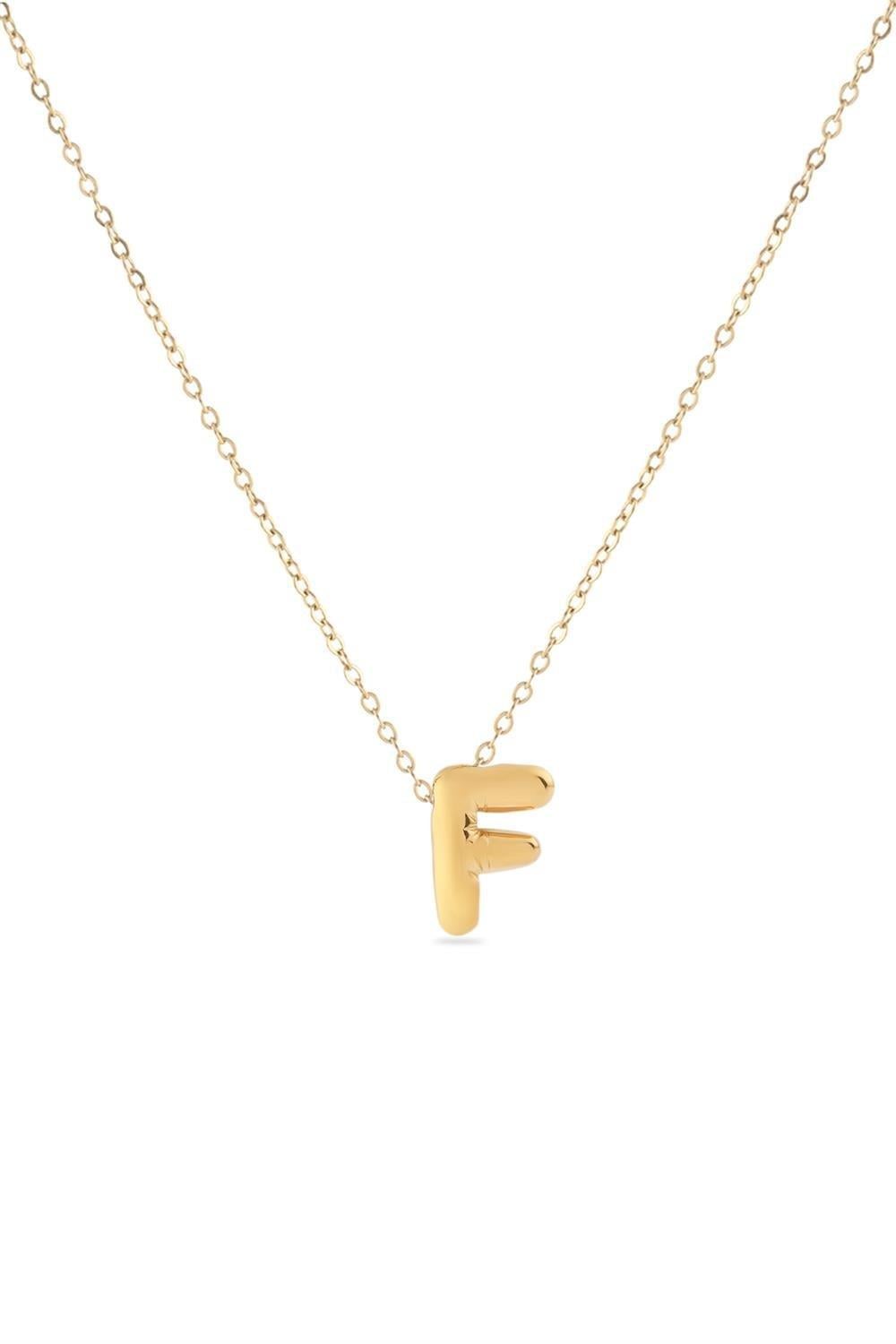 Çelik Harf Kolye GOLD 45cm