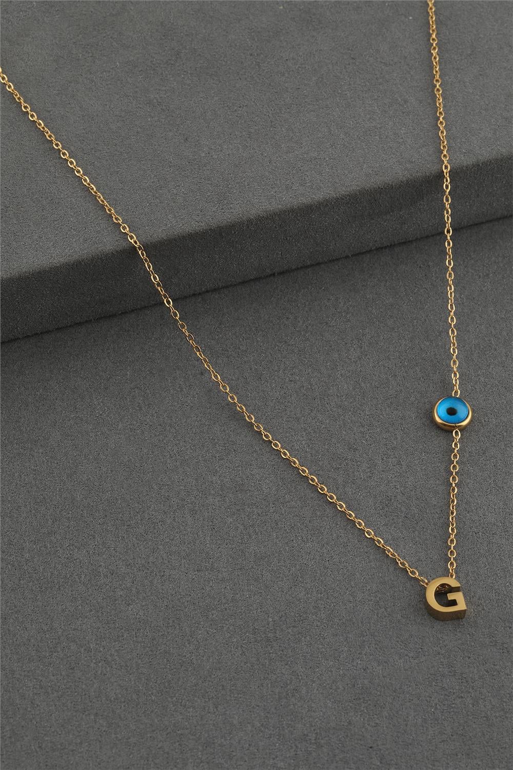 Çelik Harf Kolye GOLD 