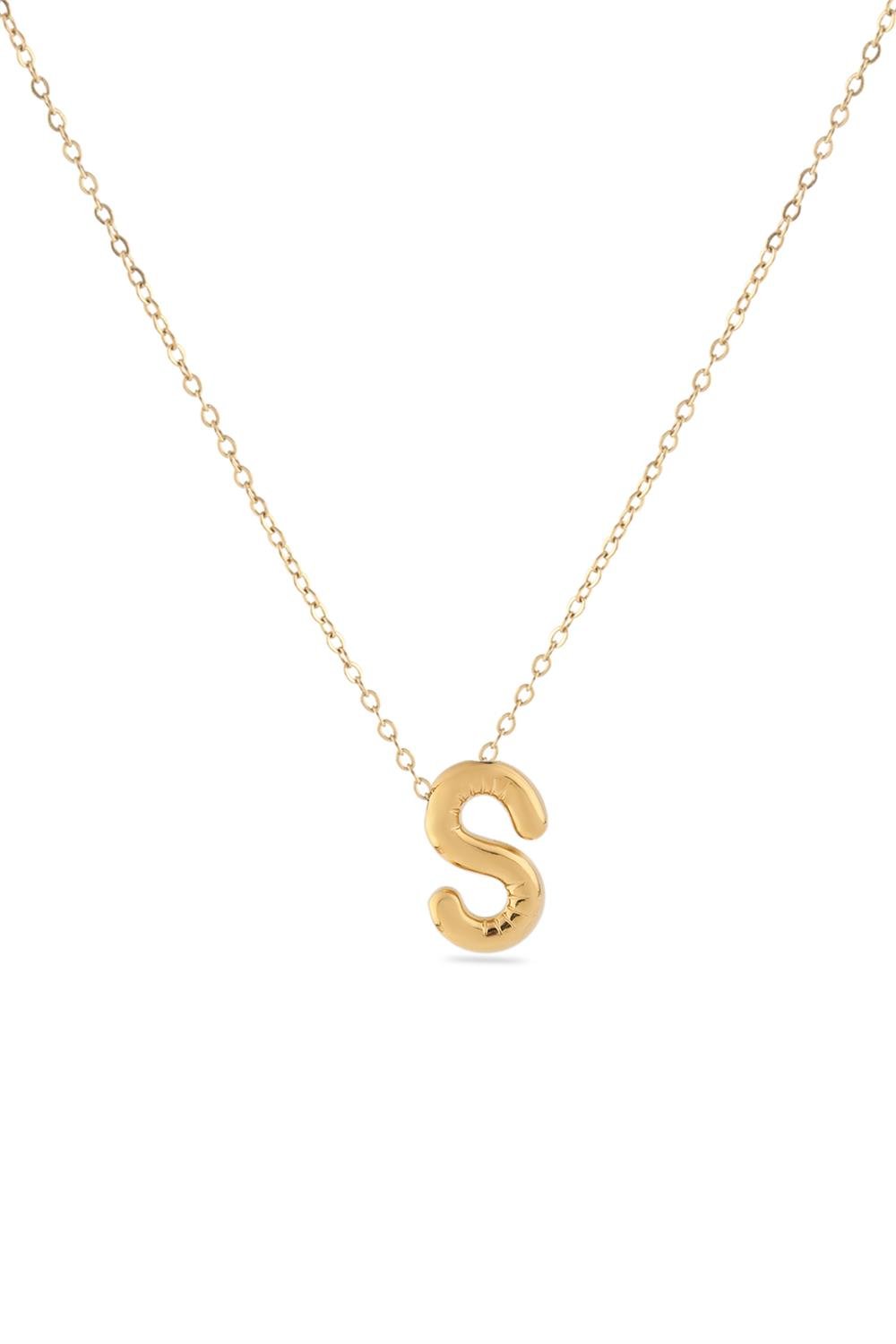 Çelik Harf Kolye GOLD 