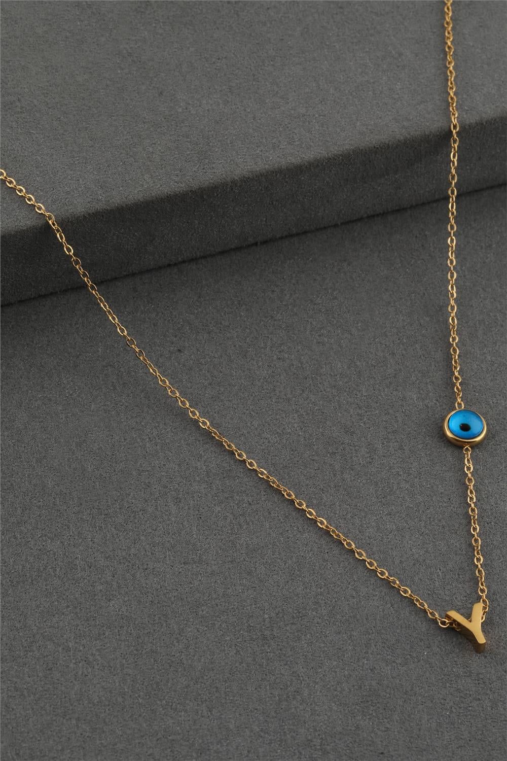 Çelik Harf Kolye GOLD 