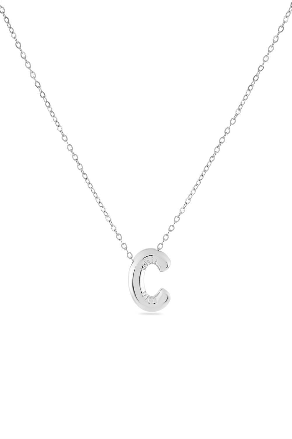 Çelik Harf Kolye SILVER 45cm