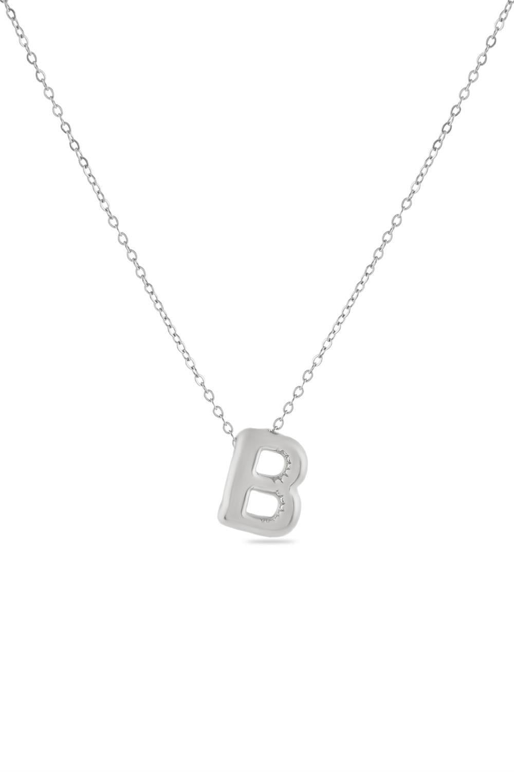 Çelik Harf Kolye SILVER 45cm