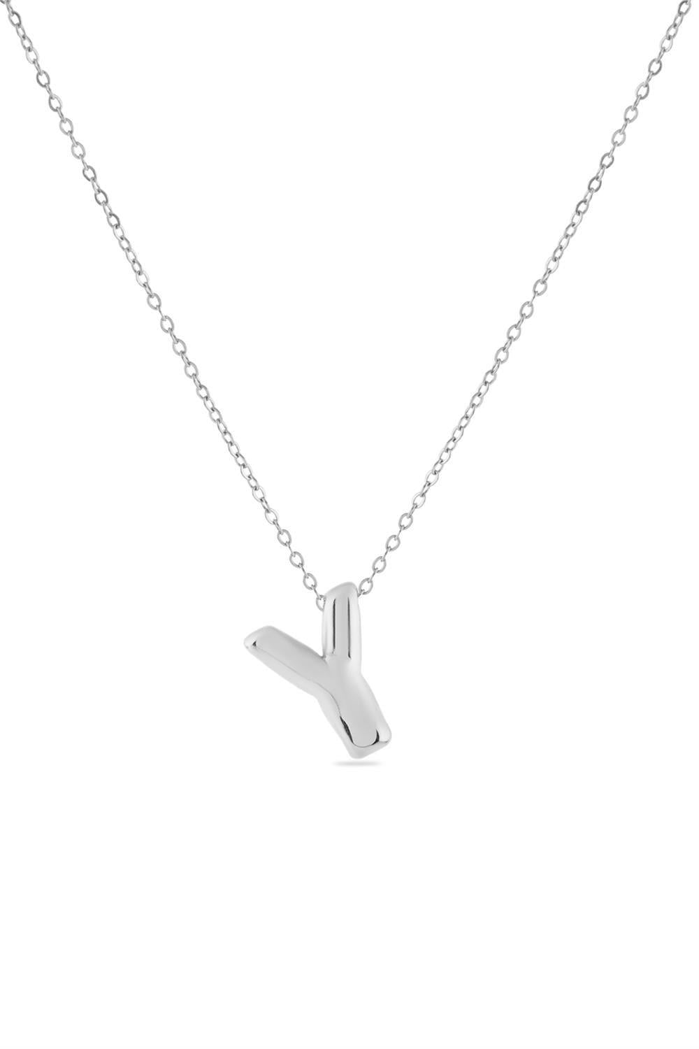 Çelik Harf Kolye SILVER 45cm